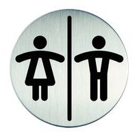 Pictogramme design rond 83 mmØ - Homme/Femme - Durable