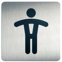 Pictogramme design carré toilette - Hommes