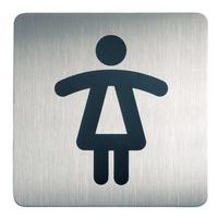 Pictogramme design carré toilette - Femmes