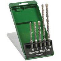 Pack 5 mèches SDS+ Ø5/6/8x110 Ø6/8x160mm 2T - Hikoki