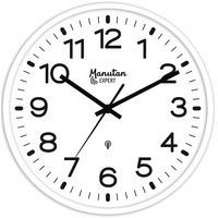 Horloge analogique murale radio-pilotée Ø 30 cm - Manutan Expert