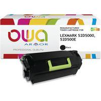 Toner remanufacturé Lexmark 52D5000 - Lexmark 52D500E - Noir - Owa