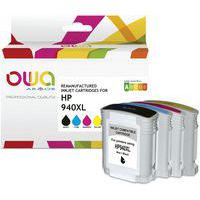 Cartouches d'encre remanufacturées HP 940XL - 4 couleurs - Owa