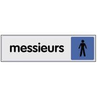 Panneau de signalisation en plexiglas - Toilettes hommes