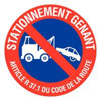 Panneau d'interdiction - Stationnement gênant - Rigide