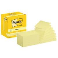 Z-Notes Post-it® 76 x 127 mm 12 blocs jaune- Post-it®