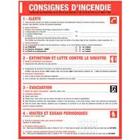 Panneau de signalisation réglementaire - Consignes d'incendie