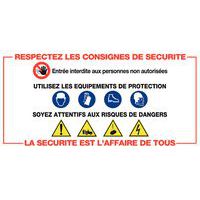 Panneau de signalisation réglementaire - Consignes de sécurité