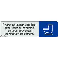 Plaque de signalisation pictogramme aluminium - Prière de laisser ces lieux propres