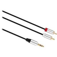 Cable jack 3.5 mm male vers 2 RCA male connecteur or - TNB