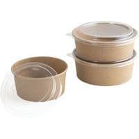 Saladier rond en carton kraft brun - Lot de 300 - Matfer Flo