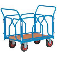 Chariot modulable avec habillage tube et roues rectangle - 1200mm x 800mm - capacité 500 kg - FIMM