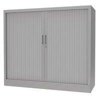 Armoire à rideaux - Avec plateau supérieur - Gris aluminium