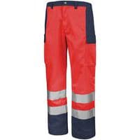 Pantalon Fluo Base XP 9B81 - Rouge fluo/Bleu fonce - Cepovett Safety