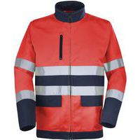 Blouson Fluo Base XP 9D81 - Rouge fluo/Bleu fonce - Cepovett Safety