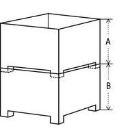 A = hauteur gerbéeB = Hauteur hors tout