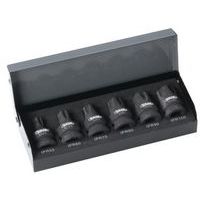 Coffret 6 douilles chocs 1/2'' resistorx plus