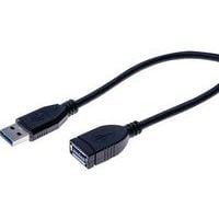 Rallonge éco USB 3.0 type A et A noire - 1,0 m