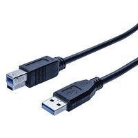 Cordon éco USB 3.0 type A et B noir - 3,0 m