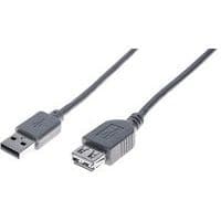 Rallonge éco USB 2.0 A et A grise - 0,6 m