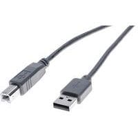 Cordon éco USB 2.0 type A /B gris - 1,0 m