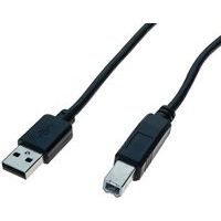 Cordon USB 2.0 type A et B noir - 1,8 m