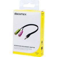 Adaptateur micro et casque stéréo jack 3.5 mm DACOMEX