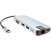 Mini dock USB 3.1 Type-C HDMI 4K-VGA-LAN-HUB - Chargeur USB