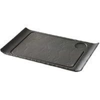 Assiette rectangulaire en porcelaine noir Basalt - In Situ