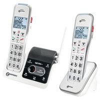 Téléphone duo sans fil et répondeur Amplidect 595 U.L.E blanc -Geemarc