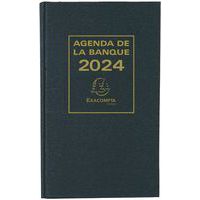 Agenda Banquier large 2 volume 2 pages par jour noir - Exacompta