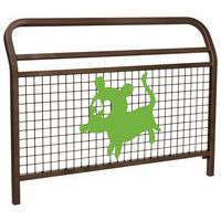 Barrière 1.50 m spéciale Ecole Conviviale Le Chien - zinc - Procity