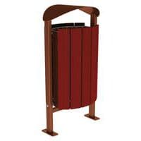 Poubelle Silaos 50 L acier/bois - Procity