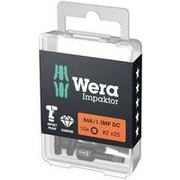 Embout extra rigide vis carrée,Impaktor - 868/1 IMP DC DIY - Wera