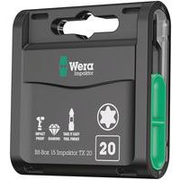 Embout vis Torx - Bit-Box 15 Impaktor TX- Wera