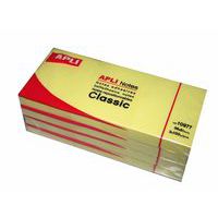 Bloc 100 feuilles de notes repositionnables 40 x 50 mm jaune - Apli