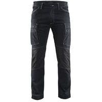 Pantalon services denim stretch marine/noir