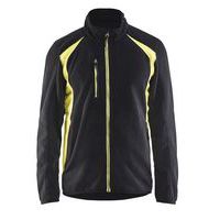 Veste micropolaire noir/jaune fluorescent