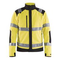 Veste polaire coupe-vent haute visibilité jaune fluorescent/noir