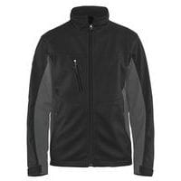 Veste softshell noir/gris foncé, col molletonné