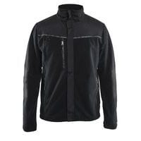 Veste polaire coupe-vent noir, col en molleton