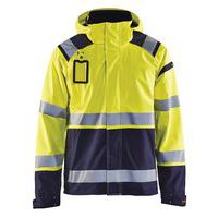 Veste hardshell haute visibilité jaune fluorescent/marine