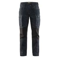 Pantalon services stretch femme marine/noir, lavage industriel