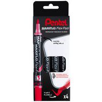 Poch. 4 maxiflo flex feel en couleurs assortis - Pentel