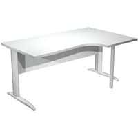 Bureau compact 90° droit avec pieds L métal Fast - 160cm - Artarredi