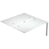 Prolongation bureau Trendy 2 postes - 120 cm - Pieds blanc - Artarredi