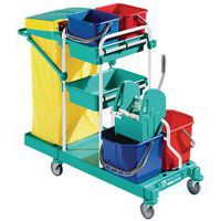 Chariot de nettoyage multifonctionnel, support de rangement for outils de  nettoyage, support de balai mobile monté au sol, for organisateur de garage  de jardin, cuisine commerciale ( Color : Without W 