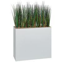 Jardinière métal sur patins hauteur 74 cm Herbes