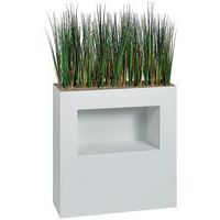 Jardinière métal sur roulettes M1 et niche  hauteur 90 cm Herbes