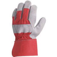 Gants docker Eurostrong 152 croûte vachette toile rouge - Coverguard